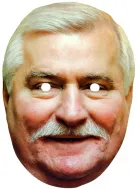 Maska papierowa - Lech Wałęsa