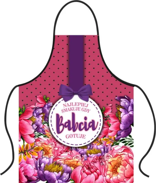 Fartuch premium - Najlepiej smakuje gdy Babcia gotuje