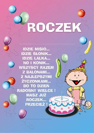 Dyplom -  Na roczek dziecka