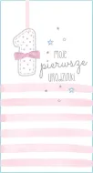 Karnet PM - 1 Moje pierwsze urodzinki (różowa)