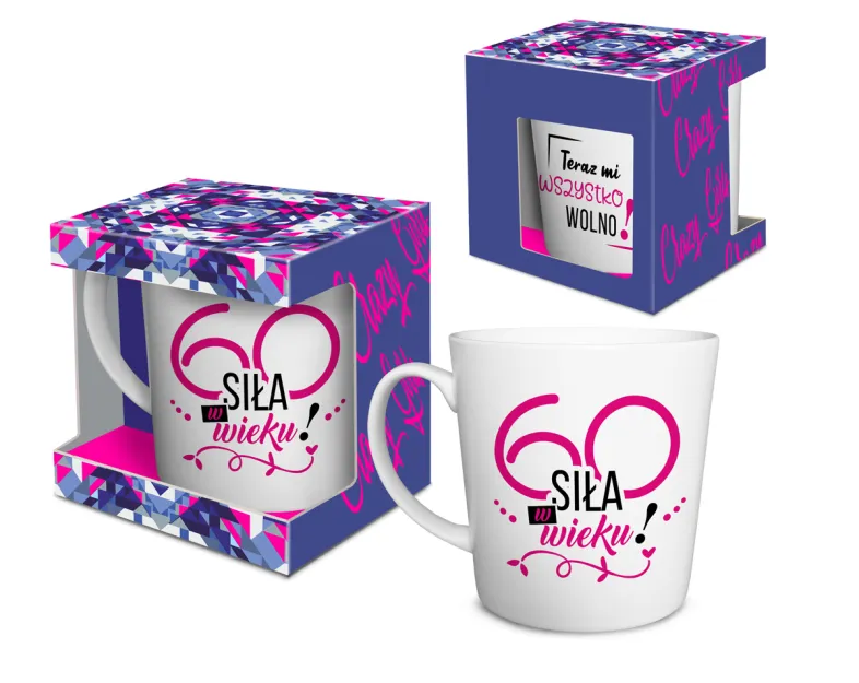 Kubek Crazy Girl - 60. Siła w wieku! Teraz mi wszystko wolno!