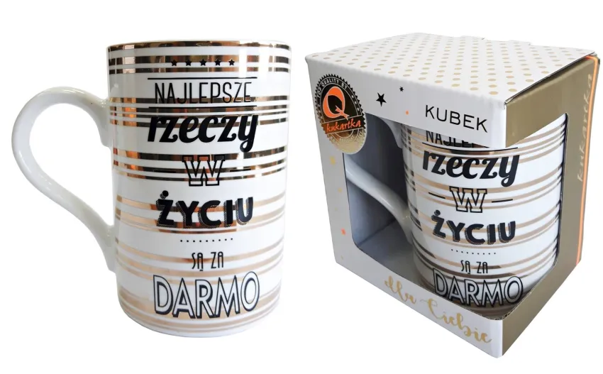 Kubek premium - Najlepsze rzeczy w życiu są za darmo