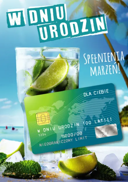 Karnet z karta - W dniu urodzin spełnienia marzeń!