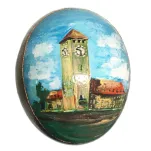 Strusie jajo ręcznie malowane - Szczytno, Ratusz - 2