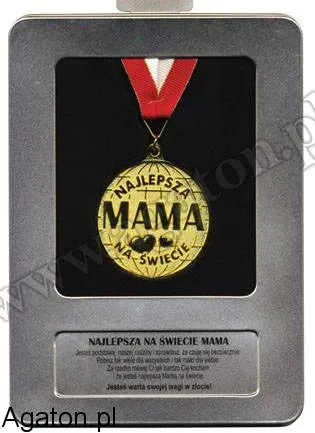 Medal obustronny Kukartka - Najlepsza Mama na świecie