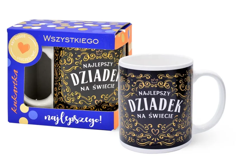 Kubek premium Kukartka - Najlepszy Dziadek na świecie
