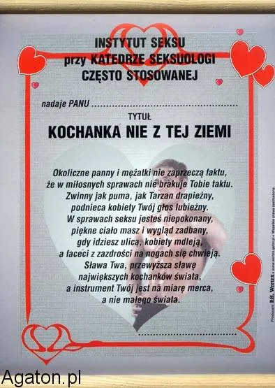 Dyplom - kochanka nie z tej ziemi