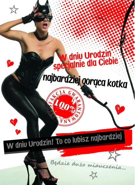 Karnet - w dniu urodzin specjalnie dla Ciebie najbardziej gorąca kotka