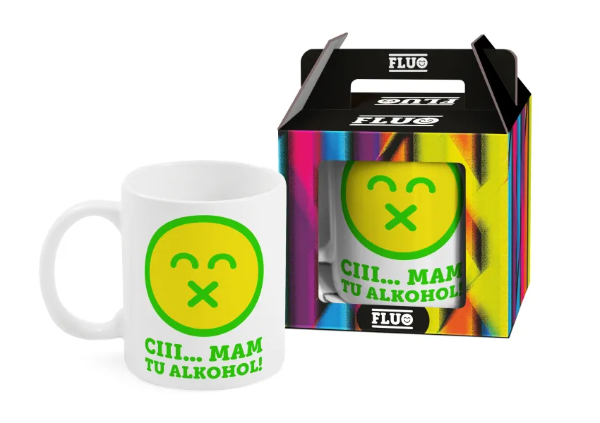 Kubek Fluo - Ciii... mam tu alkohol