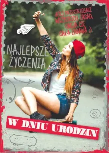 Karnet 3D z życzeniami - W dniu urodzin. Najlepsze życzenia!