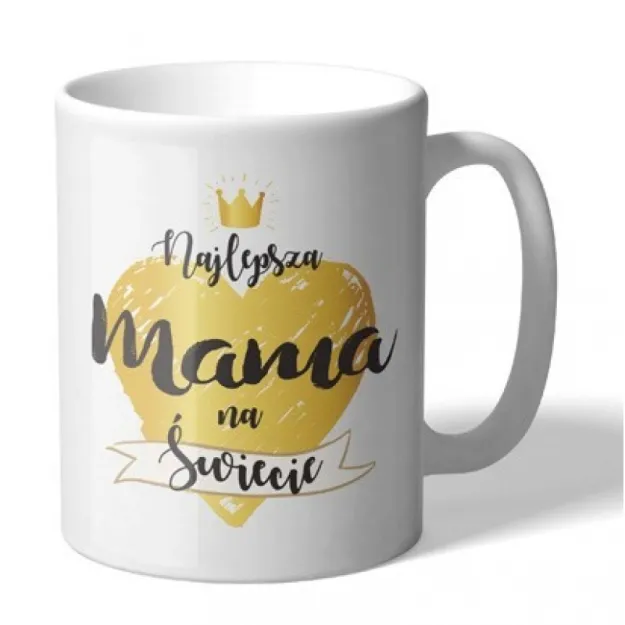 Kubek Kukartka - Najlepsza Mama na świecie (złote serce)