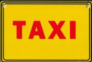 Tabliczka żółta - Taxi