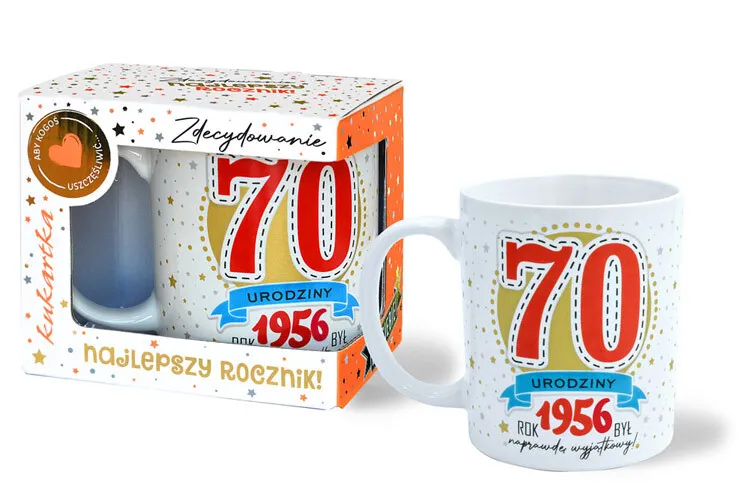 Kubek premium - 70 urodziny. Rok 1956 to był najlepszy rocznik