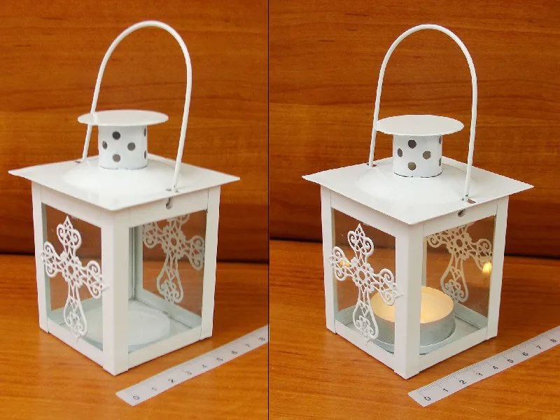 Lampion metalowy na świeczkę t-light