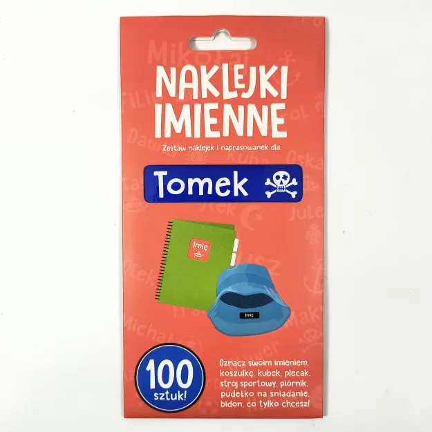 Naklejki imienne 100 szt. - Tomek