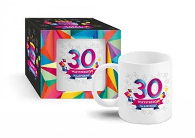 Kubek Geometria - 30 Wszystkiego najlepszego