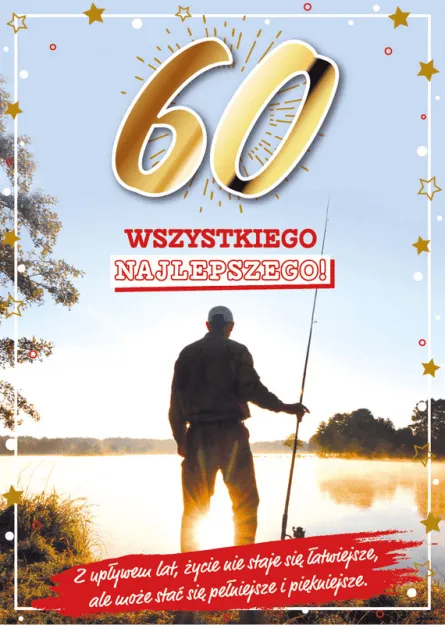 Karnet 3D - 60. Wszystkiego najlepszego!