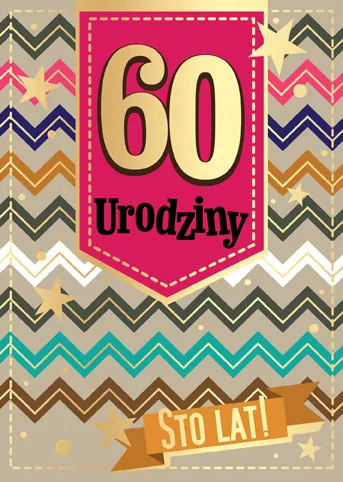 Karnet Kukartka PP - 60 urodziny. Sto lat!