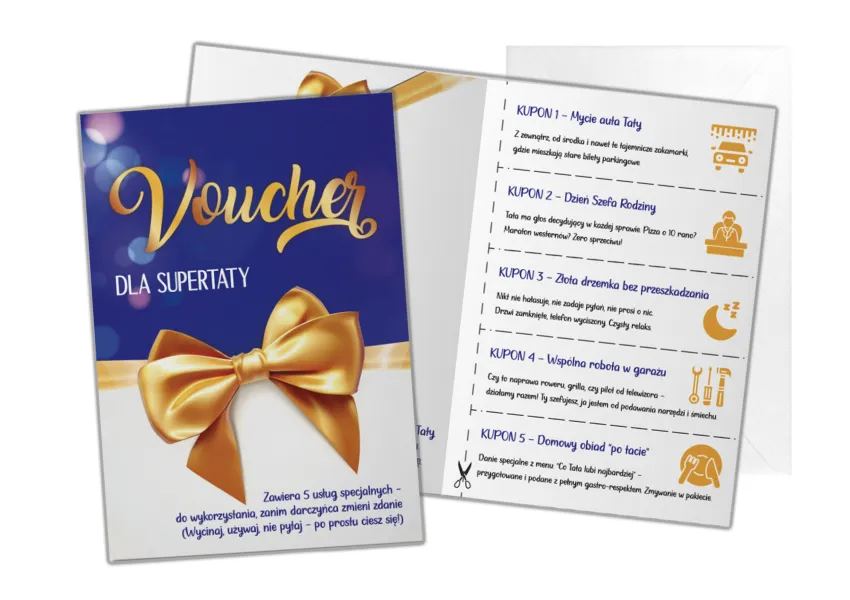 Kartka C5 - Voucher dla SuperTaty