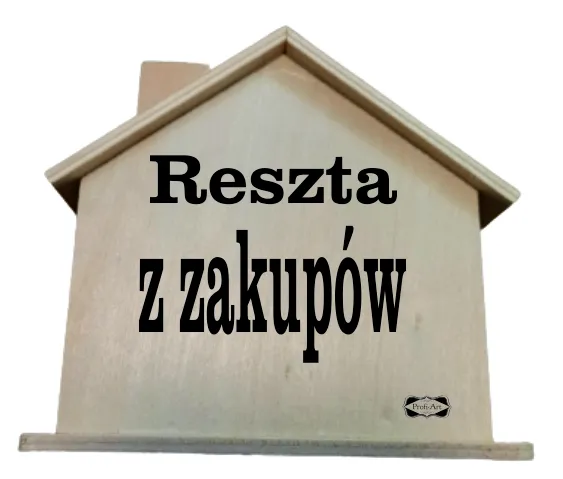 Skarbonka domek - Reszta z zakupów