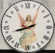 Zegar vintage okrągły - Anioł