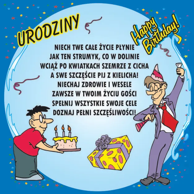 Podkładka magnetyczna - Urodziny. Dla Pana. Niech Twe całe życie płynie jak ten strumyk, co w dolinie...