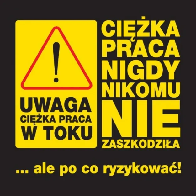 Podkładka pod kubek - Ciężka praca nigdy nikomu nie zaszkodziła