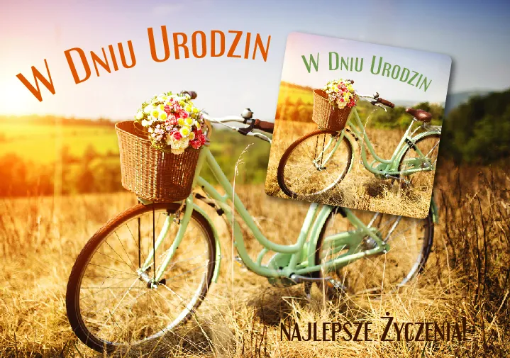 Karnet z magnesem - w dniu urodzin najlepsze życzenia!