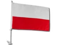 Flaga samochodowa Polska  - 29x42cm - na szybę auta