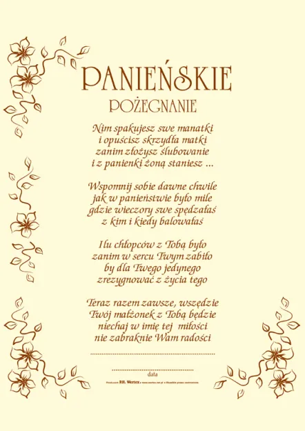 Dyplom - Panieńskie pożegnanie