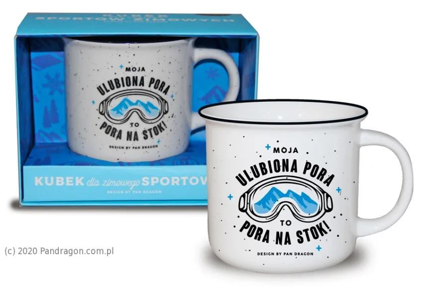 Kubek Hobby - Dla narciarza. Moja ulubiona pora, to pora na stok.