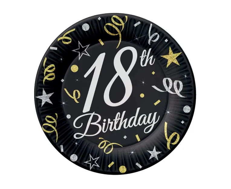 Talerzyki papierowe - 18 birthday
