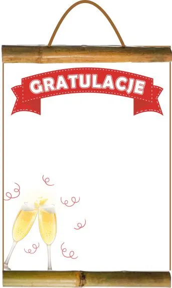 Dyplom z bambusem - Gratulacje