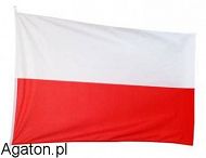 Flaga Polska -  30 x 40cm - na patyku