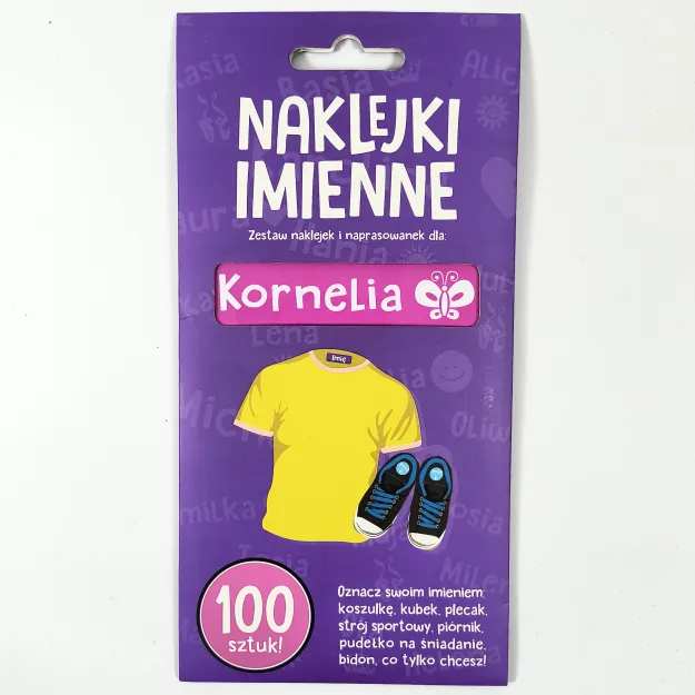 Naklejki imienne 100 szt. - Kornelia