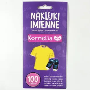 Naklejki imienne 100 szt. - Kornelia