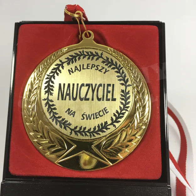 Medal w etui - Najlepszy Nauczyciel na świecie