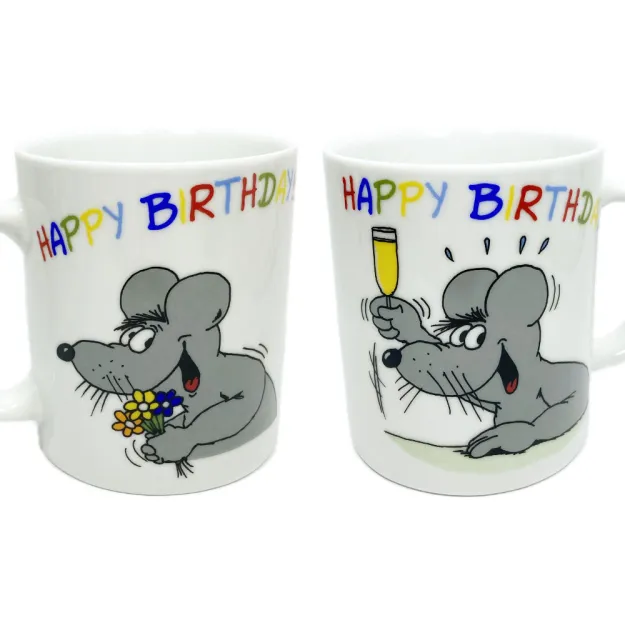 Kubek Kukartka - Happy Birthday (mysz)