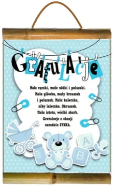 Dyplom z bambusem - Gratulacje z okazji narodzin Synka