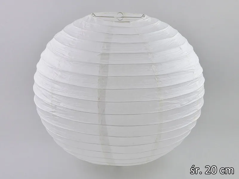 Lampion / Klosz papierowy - Biały (20 cm)