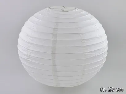 Lampion / Klosz papierowy - Biały (20 cm)