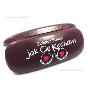 Etui na okulary (czarne) - Zobacz Babciu jak Cię kocham
