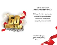 Karnet + naklejka na butelkę - 60 urodziny - 2
