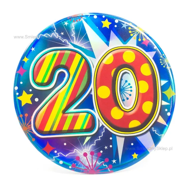 Mega przypinka - 20 (niebieska)