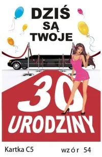 Karnet C5 - Dziś są twoje 30 urodziny