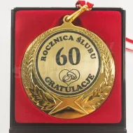 Medal w etui - 60 rocznicy ślubu gratulacje