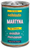 Puszka Skarbonka Vip - Martyna - Tu kasę odkłada Martyna na swoje wielkie marzenia