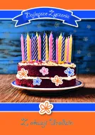 Karnet 3D z życzeniami - Najlepsze życzenia z okazji urodzin.