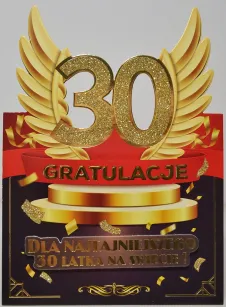 Karnet 4K - 30. Gratulacje. Dla najfajniejszego 30 latka na świecie!