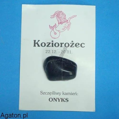 KOZIOROŻEC - Szczęsliwy kamień zodiaku - ONYKS
